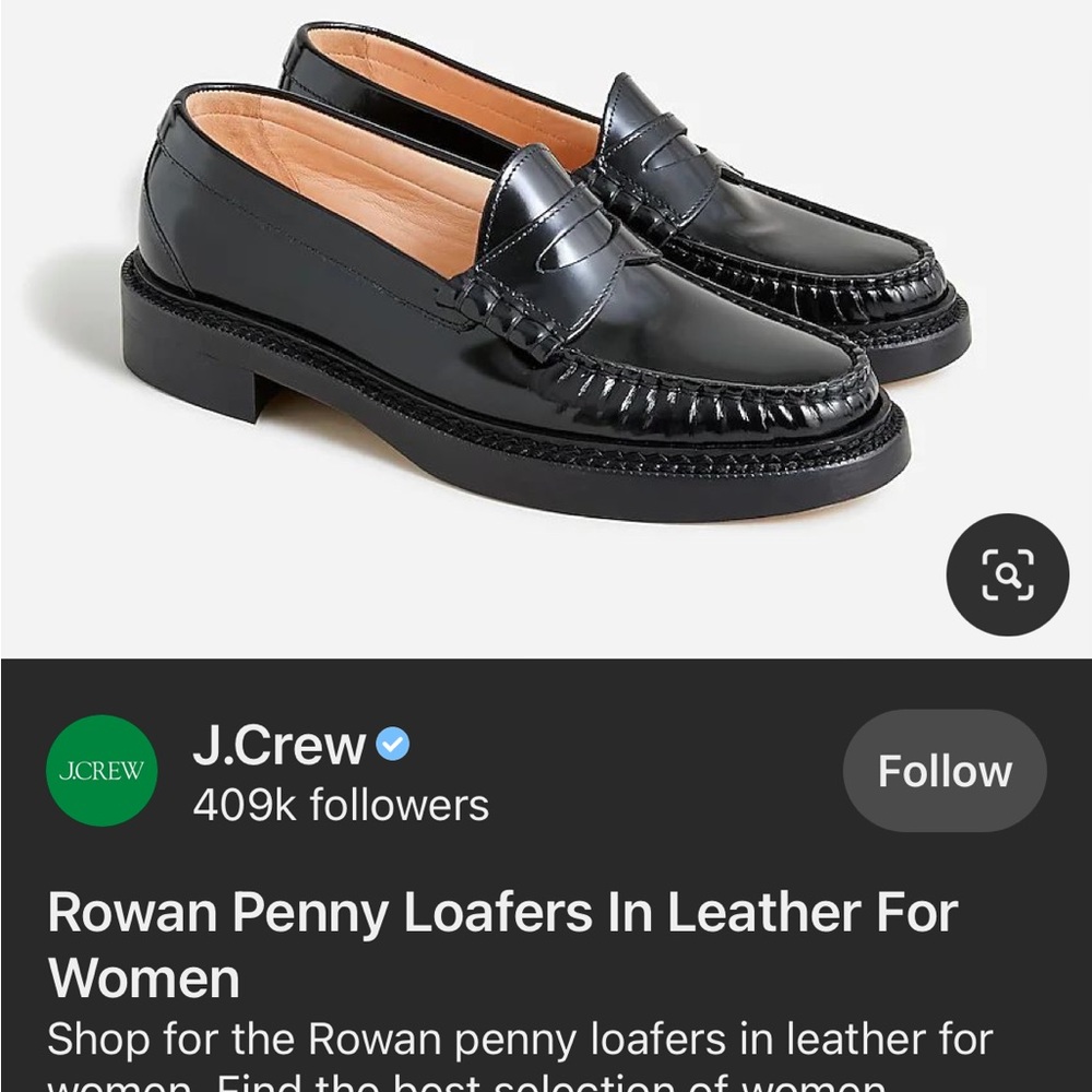 Jcrew Rowan loafer in black size 7.5. Worn once, great condition.
